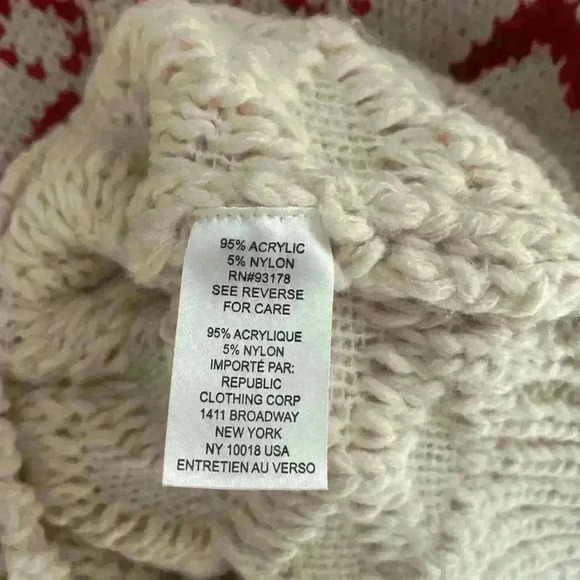 Industry Oversized  Chunky Bulky Sweater Vintage Style New Wool Blend size L - Picture 7 of 14